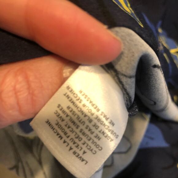 Halogen Blue Floral Long Sleeve Keyhole Back Dress - Picture 7 of 7